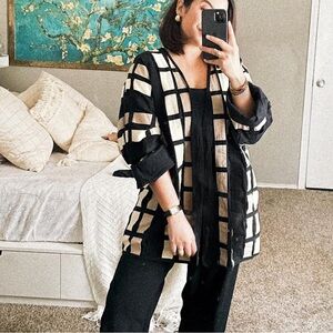 Vintage 90s Yak Magik Colorblock Cotton Quilted Oversized Kimono Jacket